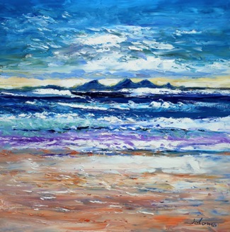 The Paps of Jura from Machrihanish Beach Kintyre 30x30 The Paps of Jura from Machrihanish Beach Kintyre 30x30